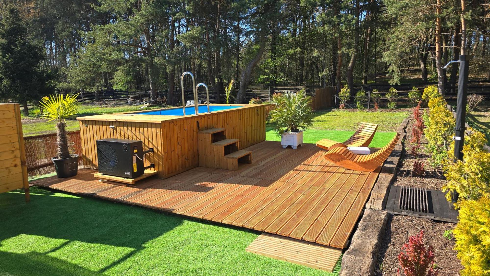 Vip Village Las Woda Rower - Podgrzewany Basen, Balia, Sauna Miedzierza 外观 照片